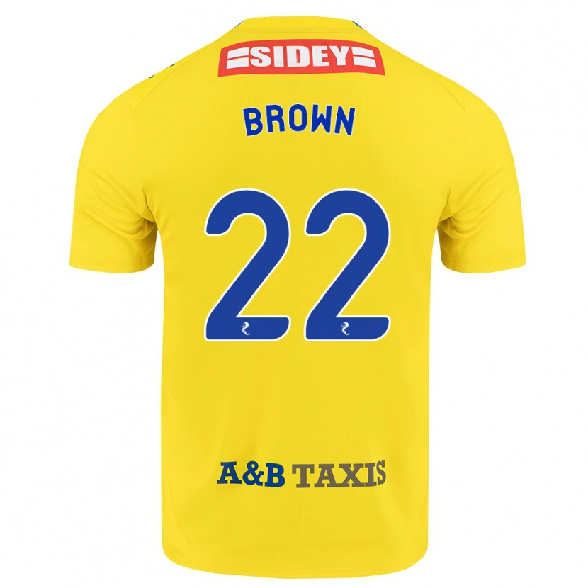 Danxen Kinder Cameron Brown #22 Gelb Blau Schwarz Auswärtstrikot Trikot 2026/27 T-Shirt Österreich