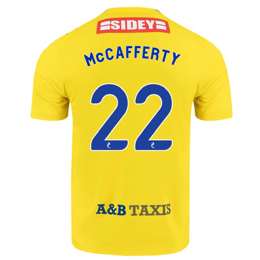 Danxen Kinder Eirinn Mccafferty #22 Gelb Blau Schwarz Auswärtstrikot Trikot 2026/27 T-Shirt Österreich