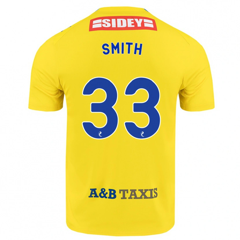 Danxen Kinder Liam Smith #33 Gelb Blau Schwarz Auswärtstrikot Trikot 2026/27 T-Shirt Österreich