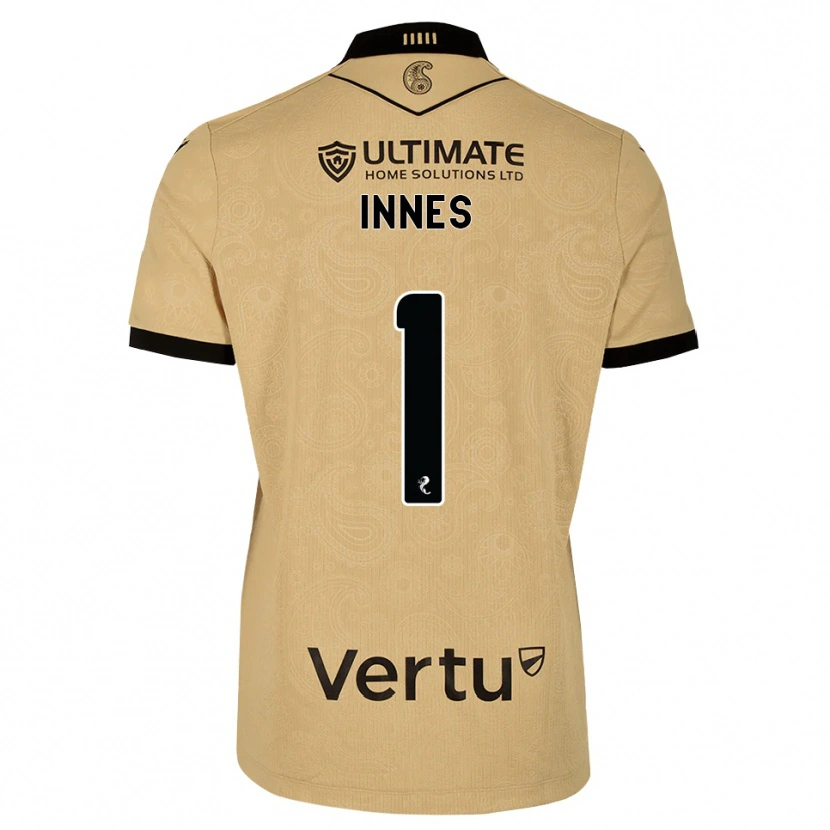 Danxen Kinder Charlie Innes #1 Burlywood Schwarz Auswärtstrikot Trikot 2026/27 T-Shirt Österreich
