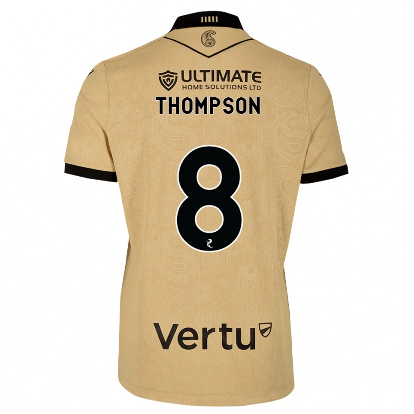 Danxen Kinder Struan Thompson #8 Burlywood Schwarz Auswärtstrikot Trikot 2026/27 T-Shirt Österreich