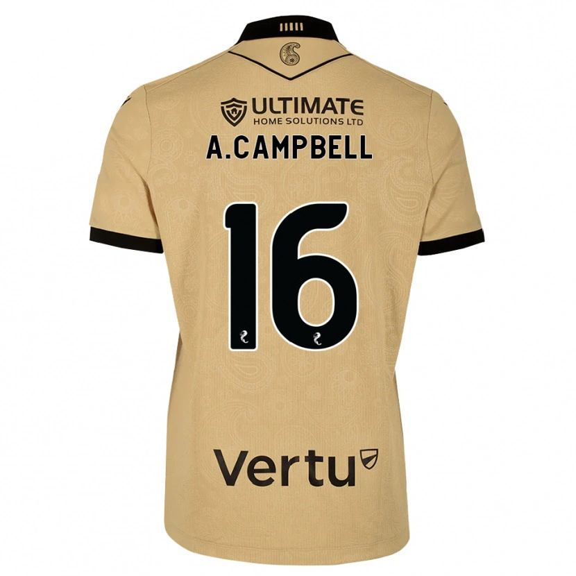 Danxen Kinder Allan Campbell #16 Burlywood Schwarz Auswärtstrikot Trikot 2026/27 T-Shirt Österreich