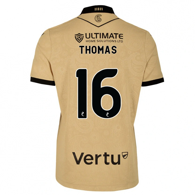 Danxen Kinder Luke Thomas #16 Burlywood Schwarz Auswärtstrikot Trikot 2026/27 T-Shirt Österreich