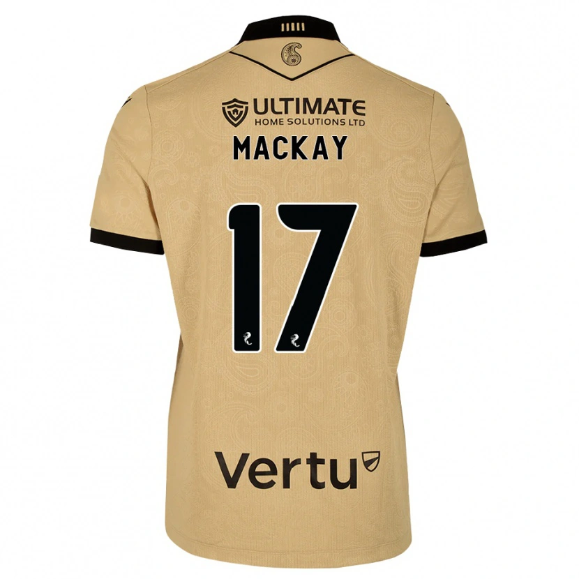 Danxen Kinder Rory Mackay #17 Burlywood Schwarz Auswärtstrikot Trikot 2026/27 T-Shirt Österreich