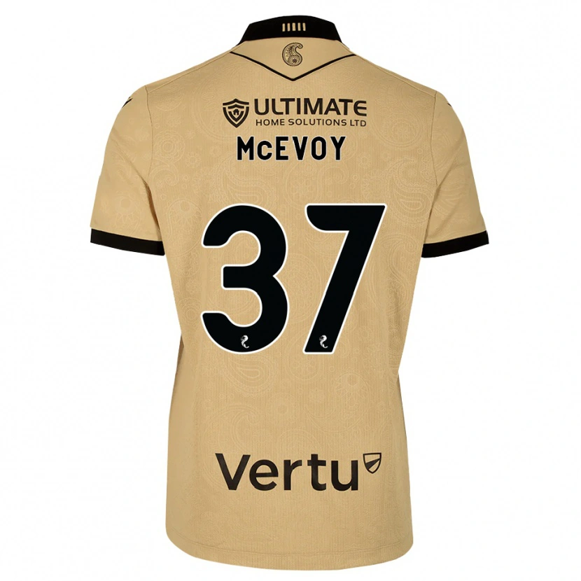 Danxen Kinder Carrick Mcevoy #37 Burlywood Schwarz Auswärtstrikot Trikot 2026/27 T-Shirt Österreich