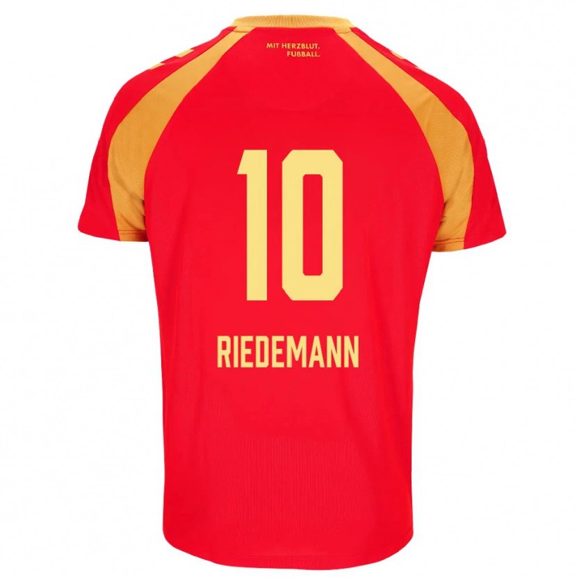 Danxen Kinder Max Riedemann #10 Rot Orange Schwarz Auswärtstrikot Trikot 2026/27 T-Shirt Österreich