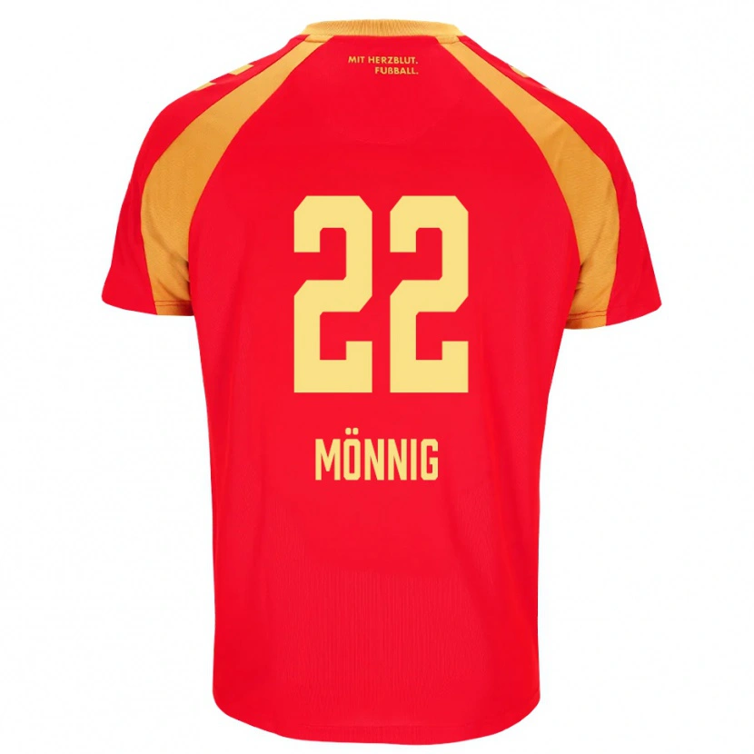 Danxen Kinder Marlon Mönnig #22 Rot Orange Schwarz Auswärtstrikot Trikot 2026/27 T-Shirt Österreich