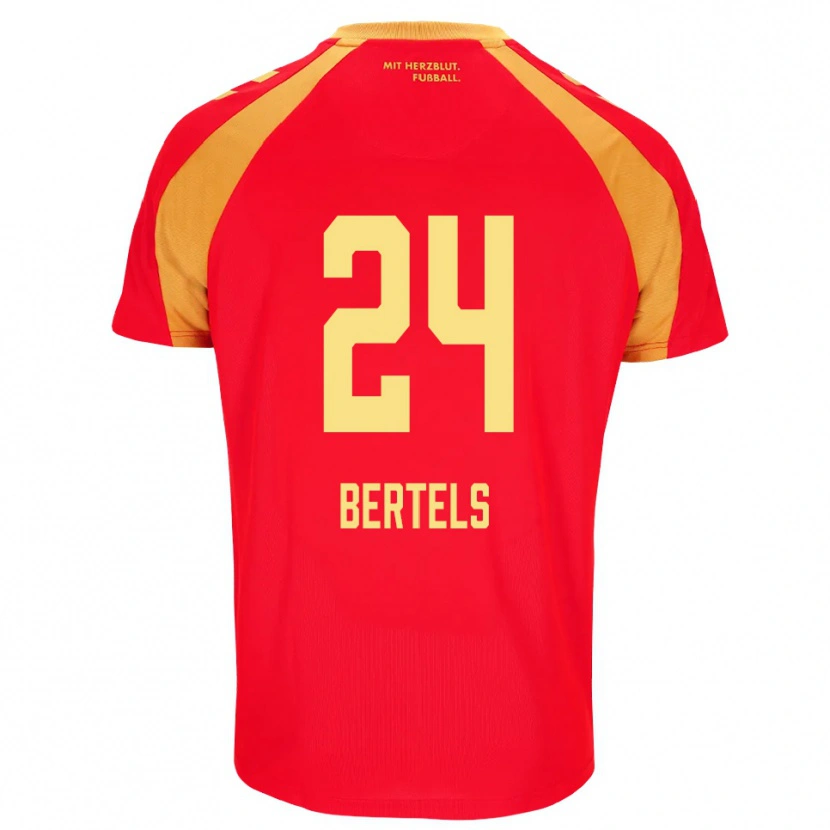 Danxen Kinder Felix Bertels #24 Rot Orange Schwarz Auswärtstrikot Trikot 2026/27 T-Shirt Österreich