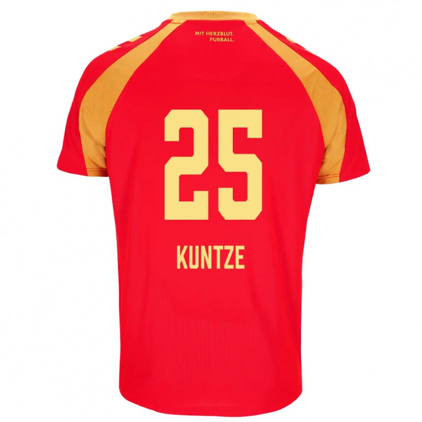 Danxen Kinder Jakob Kuntze #25 Rot Orange Schwarz Auswärtstrikot Trikot 2026/27 T-Shirt Österreich