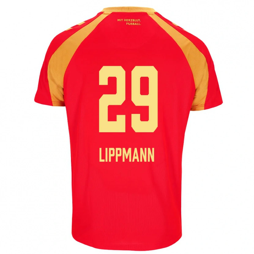 Danxen Kinder Clemens Lippmann #29 Rot Orange Schwarz Auswärtstrikot Trikot 2026/27 T-Shirt Österreich