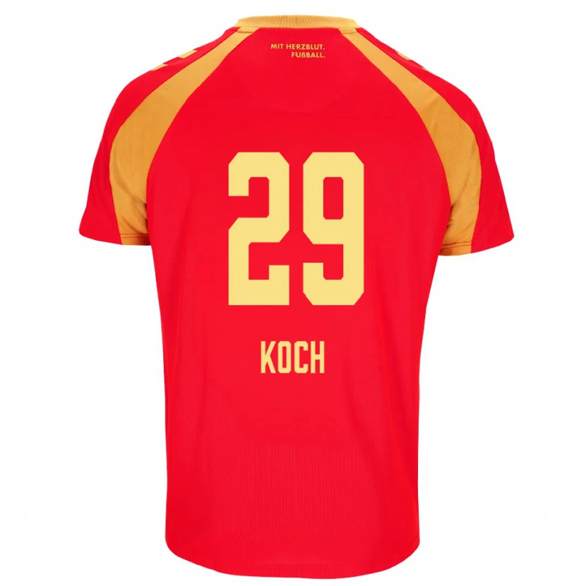 Danxen Kinder Henrik Koch #29 Rot Orange Schwarz Auswärtstrikot Trikot 2026/27 T-Shirt Österreich