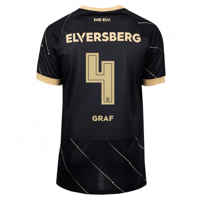 Danxen Kinder Matheo Graf #4 Schwarz Braun Auswärtstrikot Trikot 2026/27 T-Shirt Österreich