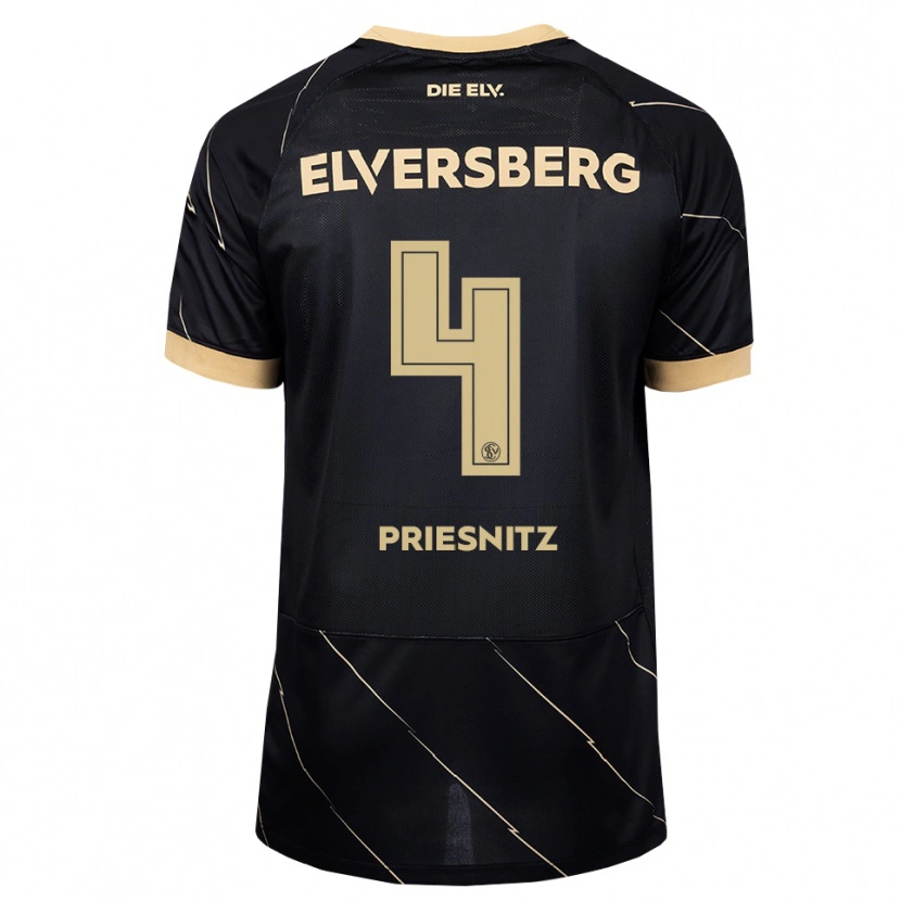 Danxen Kinder Julius Priesnitz #4 Schwarz Braun Auswärtstrikot Trikot 2026/27 T-Shirt Österreich