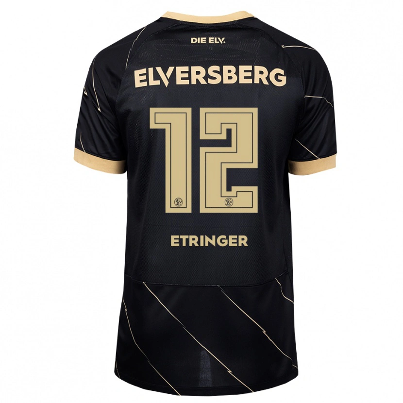 Danxen Kinder Elias Etringer #12 Schwarz Braun Auswärtstrikot Trikot 2026/27 T-Shirt Österreich
