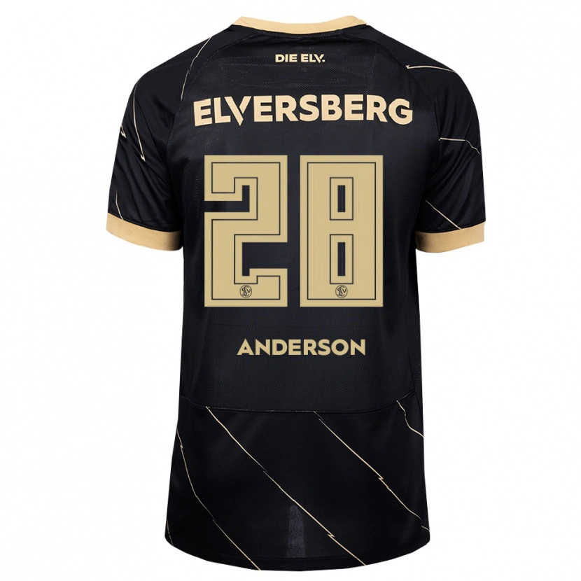 Danxen Kinder Mira Anderson #28 Schwarz Braun Auswärtstrikot Trikot 2026/27 T-Shirt Österreich