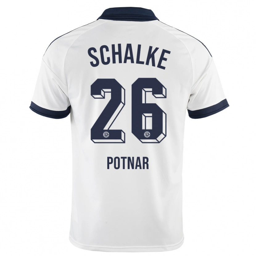 Danxen Kinder Bojan Potnar #26 Schwarz Weiß Auswärtstrikot Trikot 2026/27 T-Shirt Österreich