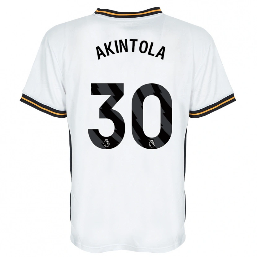 Danxen Kinder David Akintola #30 Weiß Orange Schwarz Auswärtstrikot Trikot 2026/27 T-Shirt Österreich