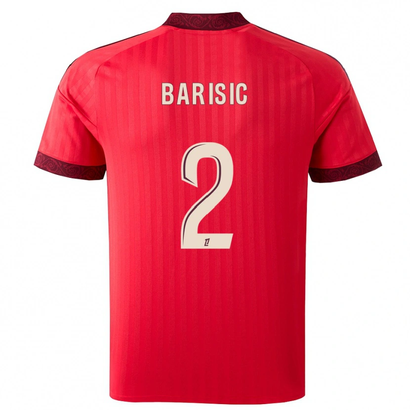 Danxen Kinder Teo Barisic #2 Burgund Rot Weiß Auswärtstrikot Trikot 2026/27 T-Shirt Österreich