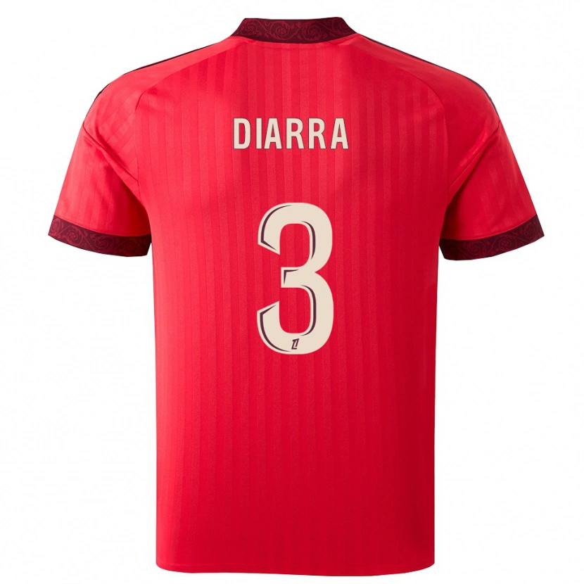 Danxen Kinder Boubakar Diarra #3 Burgund Rot Weiß Auswärtstrikot Trikot 2026/27 T-Shirt Österreich