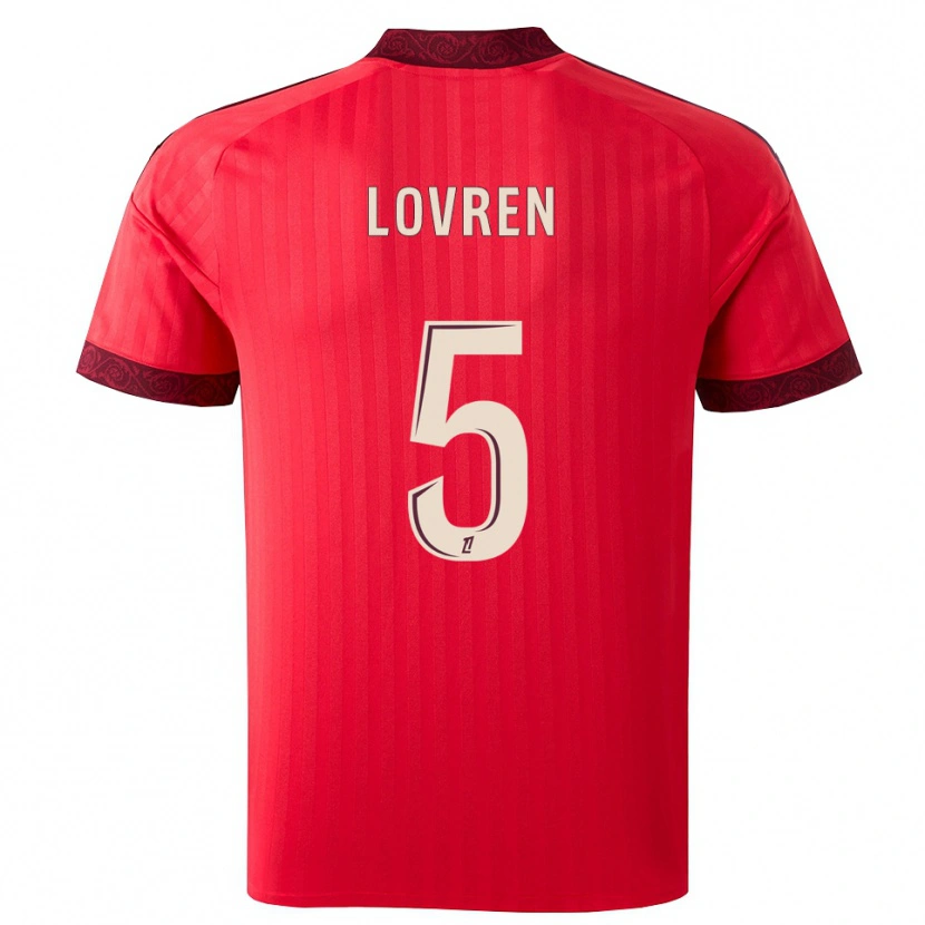 Danxen Kinder Dejan Lovren #5 Burgund Rot Weiß Auswärtstrikot Trikot 2026/27 T-Shirt Österreich