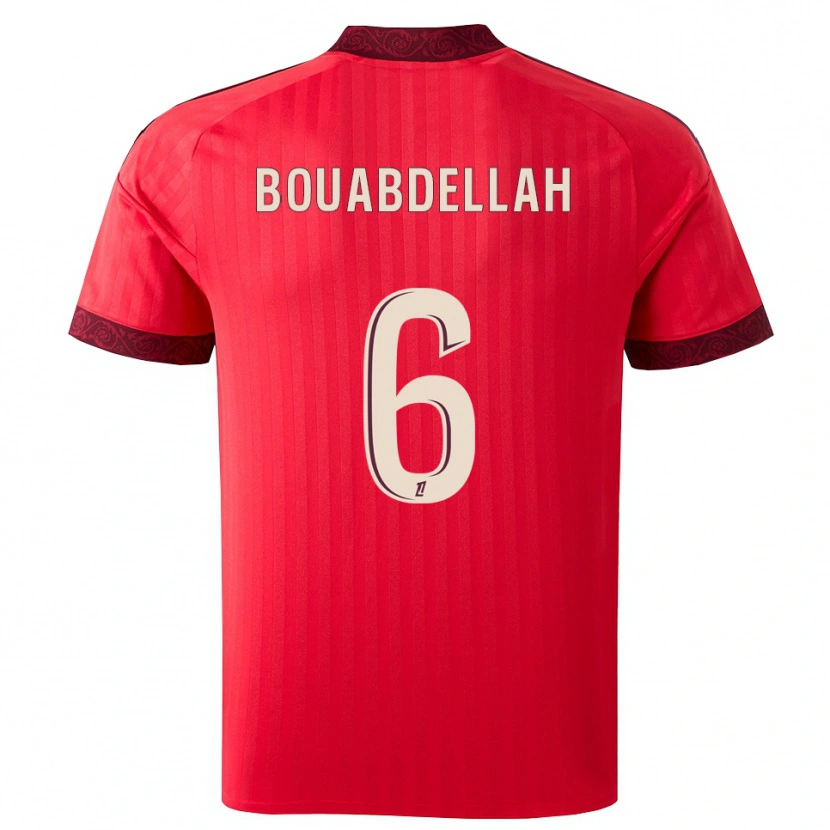 Danxen Kinder Jalis Bouabdellah #6 Burgund Rot Weiß Auswärtstrikot Trikot 2026/27 T-Shirt Österreich