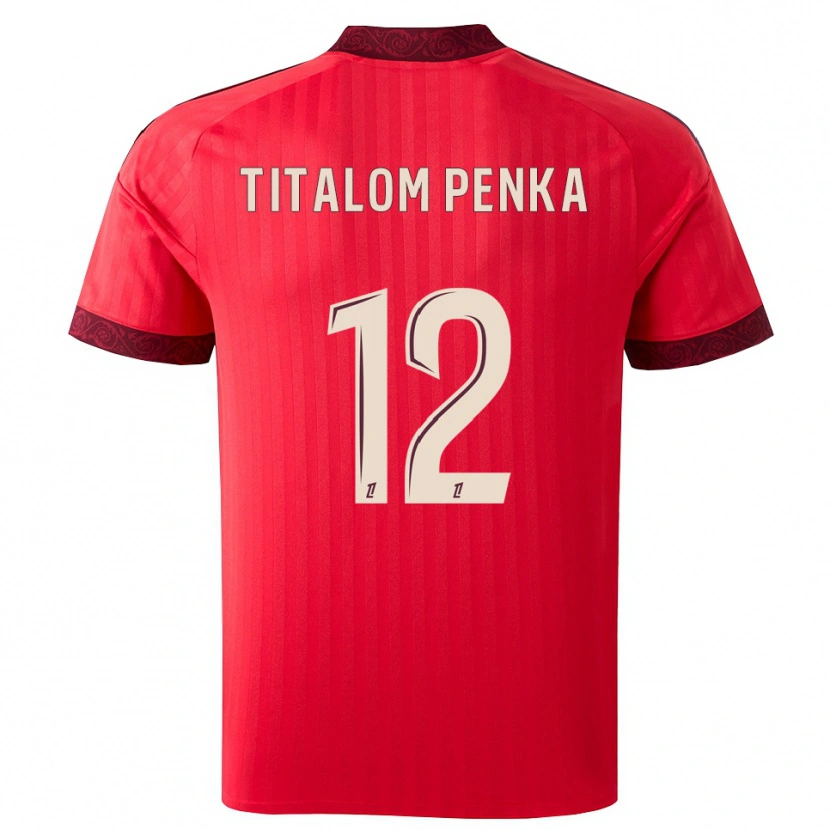 Danxen Kinder Edwin Titalom Penka #12 Burgund Rot Weiß Auswärtstrikot Trikot 2026/27 T-Shirt Österreich