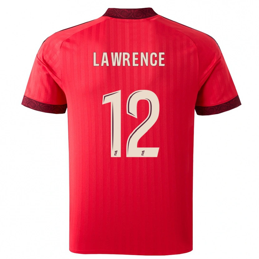 Danxen Kinder Ashley Lawrence #12 Burgund Rot Weiß Auswärtstrikot Trikot 2026/27 T-Shirt Österreich