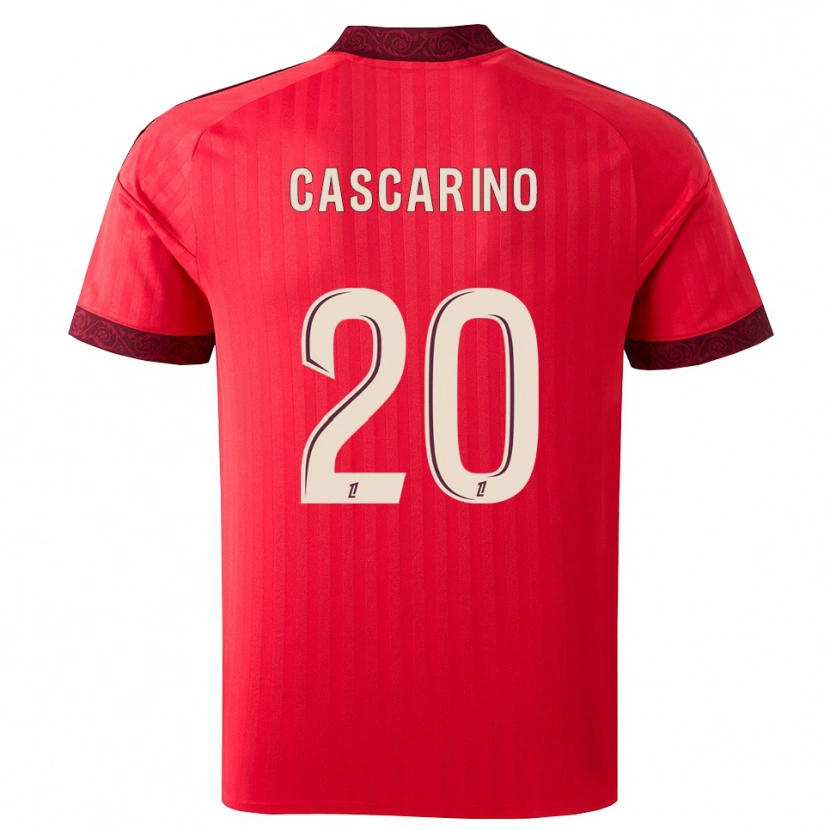 Danxen Kinder Delphine Cascarino #20 Burgund Rot Weiß Auswärtstrikot Trikot 2026/27 T-Shirt Österreich