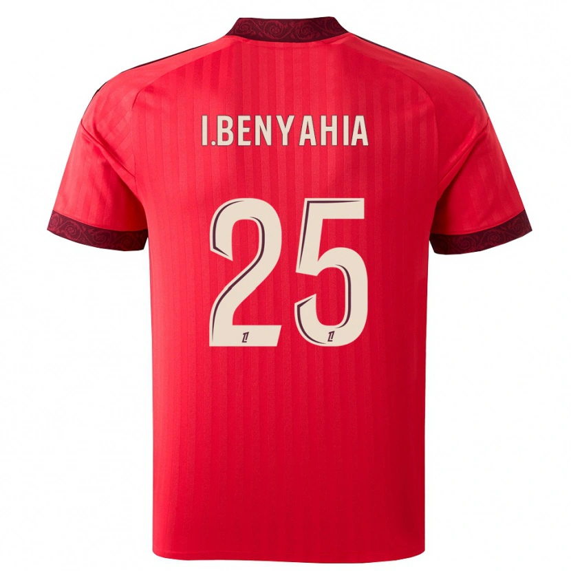 Danxen Kinder Ines Benyahia #25 Burgund Rot Weiß Auswärtstrikot Trikot 2026/27 T-Shirt Österreich