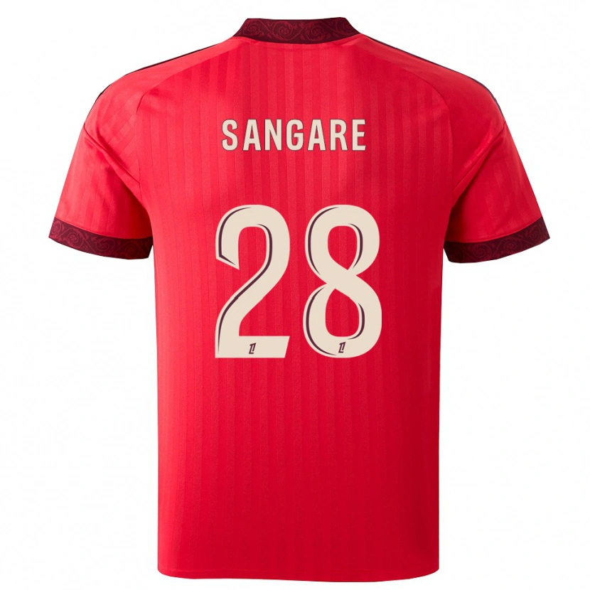 Danxen Kinder Wassa Sangaré #28 Burgund Rot Weiß Auswärtstrikot Trikot 2026/27 T-Shirt Österreich
