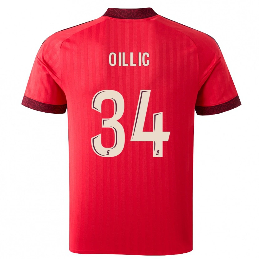 Danxen Kinder Laureen Oillic #34 Burgund Rot Weiß Auswärtstrikot Trikot 2026/27 T-Shirt Österreich