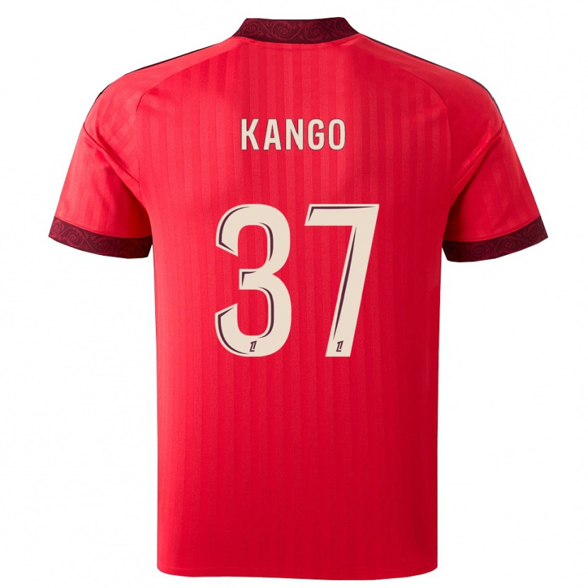 Danxen Kinder Steeve Kango #37 Burgund Rot Weiß Auswärtstrikot Trikot 2026/27 T-Shirt Österreich