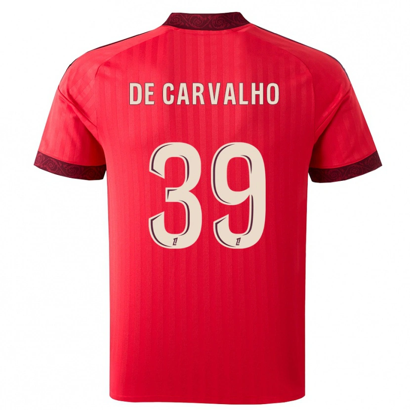 Danxen Kinder Mathys De Carvalho #39 Burgund Rot Weiß Auswärtstrikot Trikot 2026/27 T-Shirt Österreich