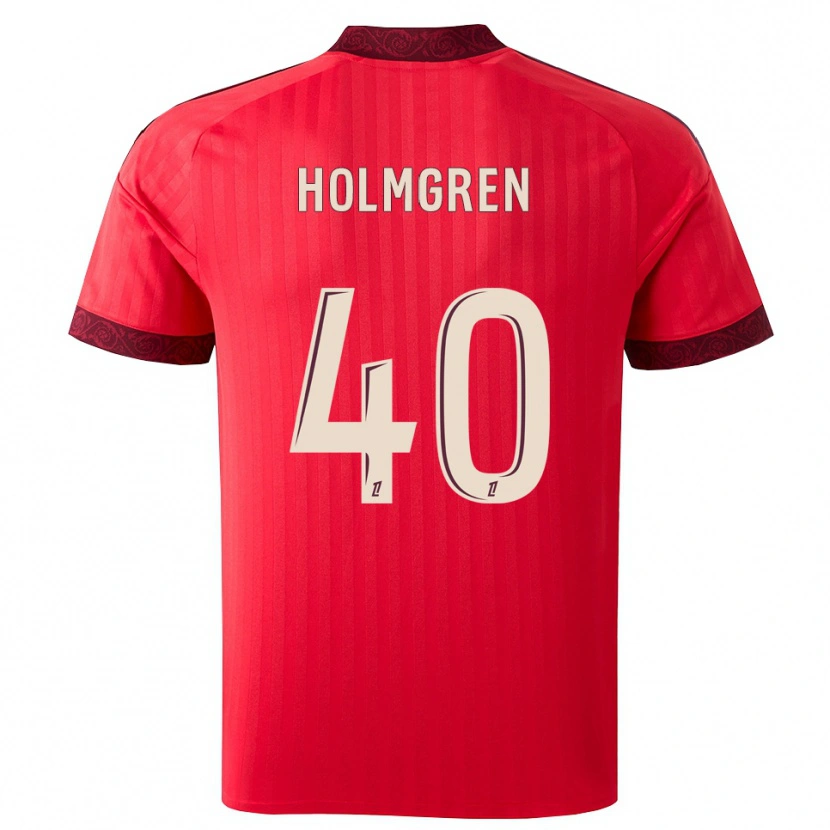 Danxen Kinder Emma Holmgren #40 Burgund Rot Weiß Auswärtstrikot Trikot 2026/27 T-Shirt Österreich