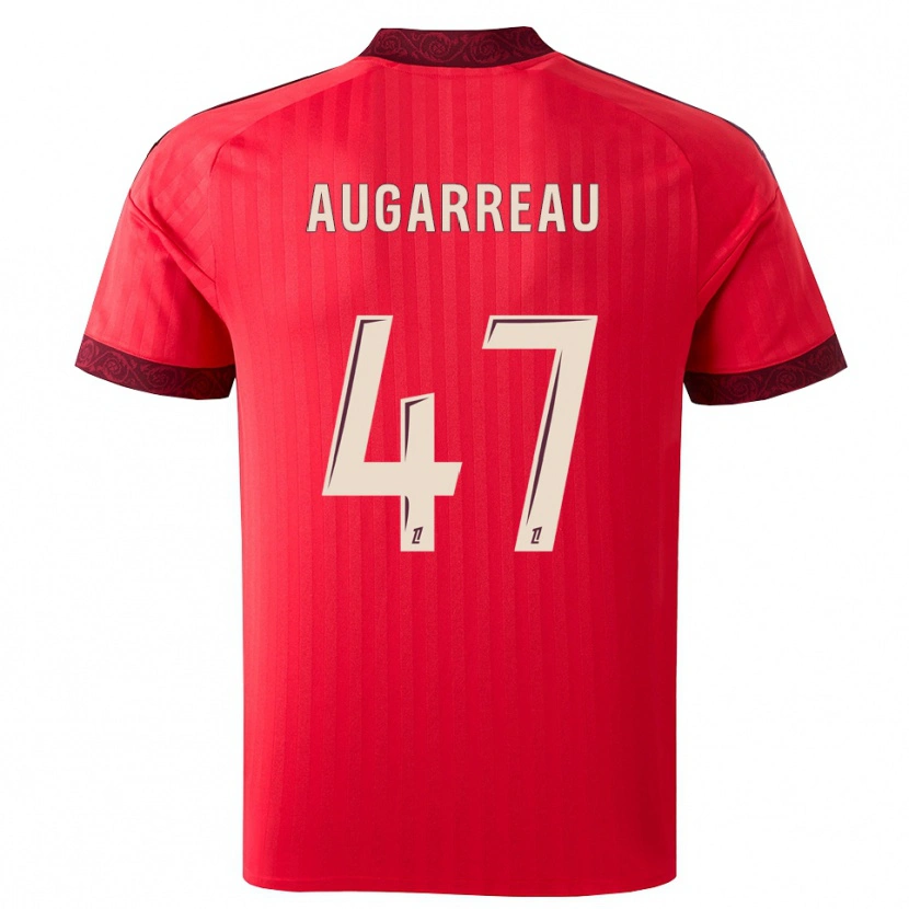Danxen Kinder Sofiane Augarreau #47 Burgund Rot Weiß Auswärtstrikot Trikot 2026/27 T-Shirt Österreich