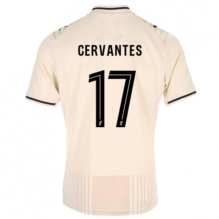 Danxen Kinder Noa Cervantes #17 Altgold Schwarz Antikweiß Auswärtstrikot Trikot 2026/27 T-Shirt Österreich