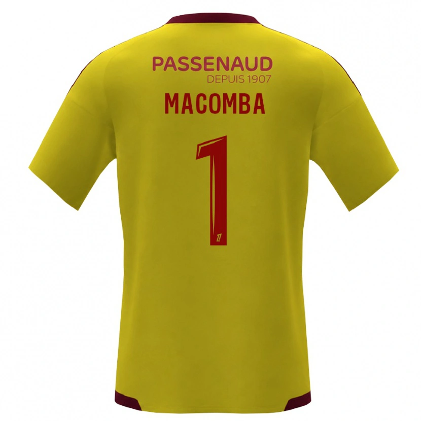 Danxen Kinder Tyron Macomba #1 Gelb Rot Grün Auswärtstrikot Trikot 2026/27 T-Shirt Österreich