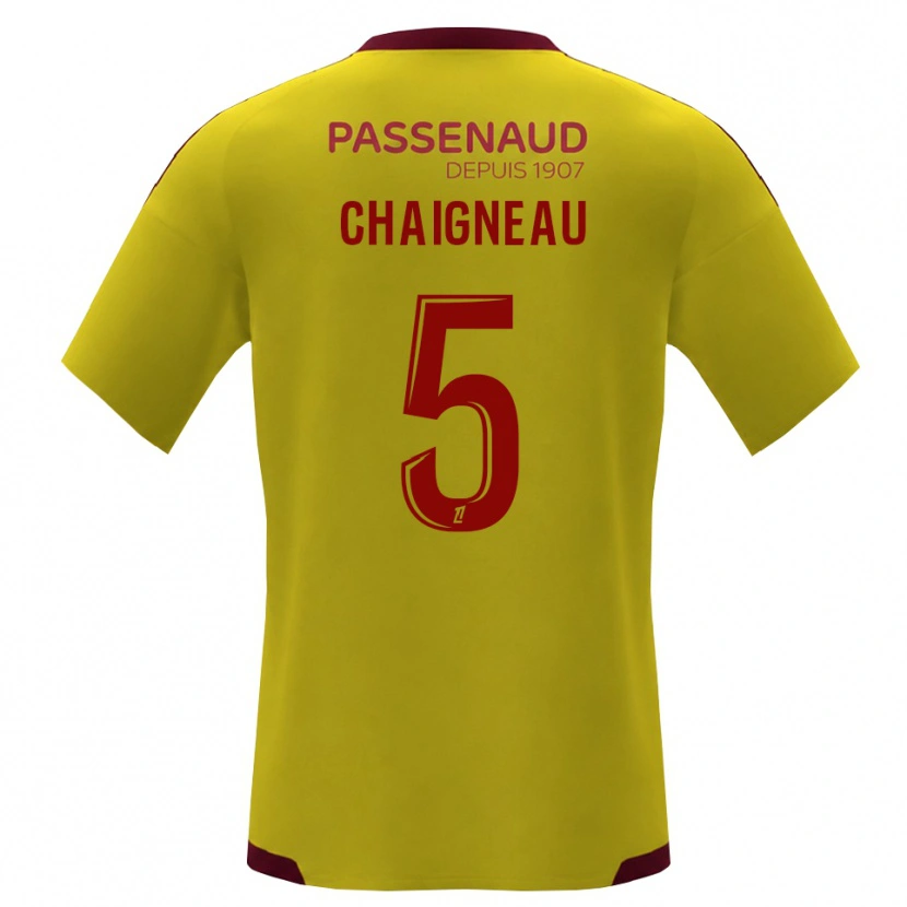 Danxen Kinder Swann Chaigneau #5 Gelb Rot Grün Auswärtstrikot Trikot 2026/27 T-Shirt Österreich