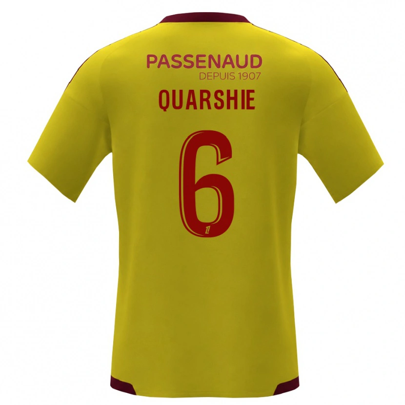 Danxen Kinder Edwin Quarshie #6 Gelb Rot Grün Auswärtstrikot Trikot 2026/27 T-Shirt Österreich