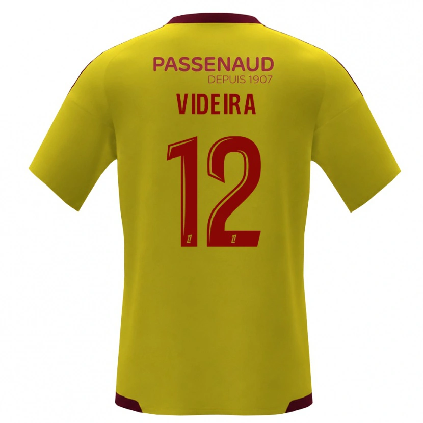 Danxen Kinder Lenny Videira #12 Gelb Rot Grün Auswärtstrikot Trikot 2026/27 T-Shirt Österreich