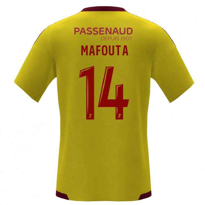 Danxen Kinder Louis Mafouta #14 Gelb Rot Grün Auswärtstrikot Trikot 2026/27 T-Shirt Österreich