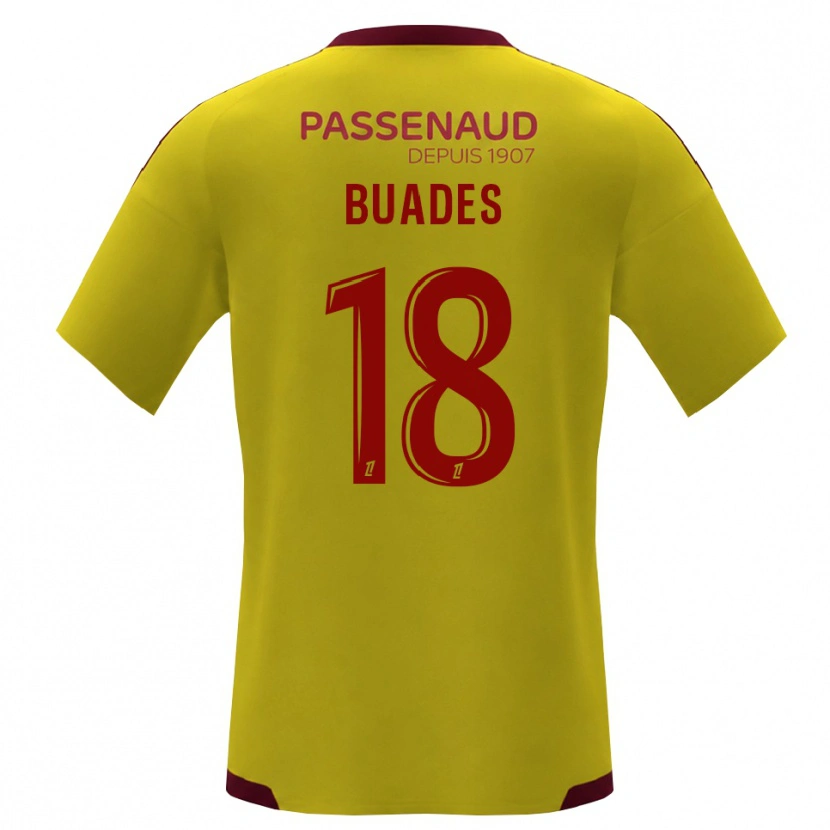 Danxen Kinder Lucas Buades #18 Gelb Rot Grün Auswärtstrikot Trikot 2026/27 T-Shirt Österreich