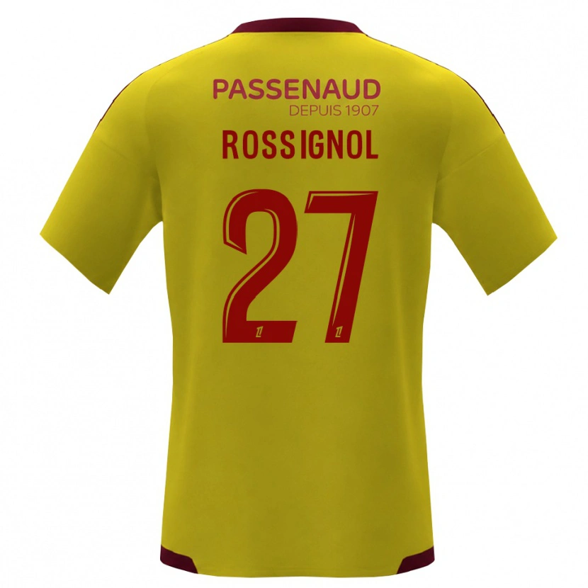 Danxen Kinder Martin Rossignol #27 Gelb Rot Grün Auswärtstrikot Trikot 2026/27 T-Shirt Österreich