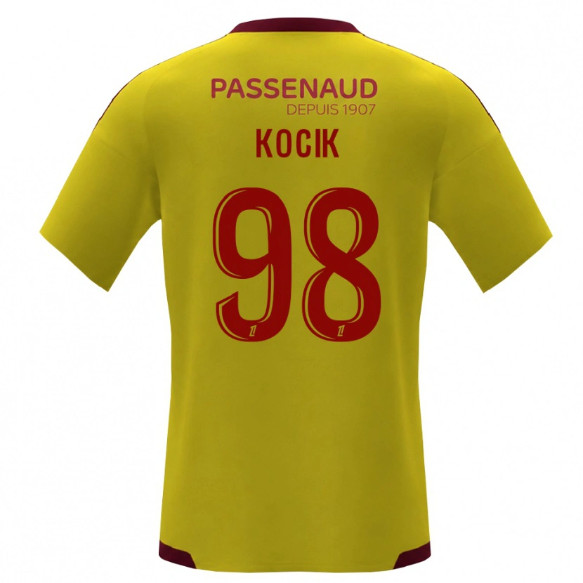 Danxen Kinder Nicolas Kocik #98 Gelb Rot Grün Auswärtstrikot Trikot 2026/27 T-Shirt Österreich