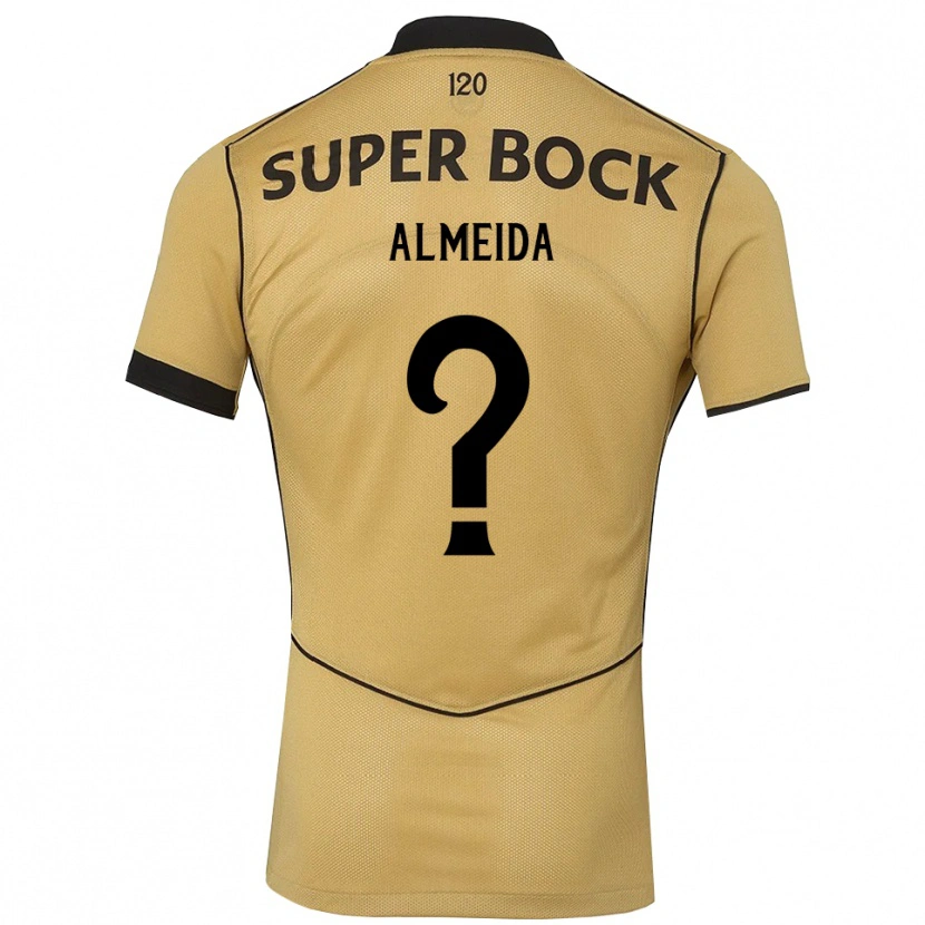 Danxen Kinder David Almeida #0 Goldgelb Schwarz Auswärtstrikot Trikot 2026/27 T-Shirt Österreich