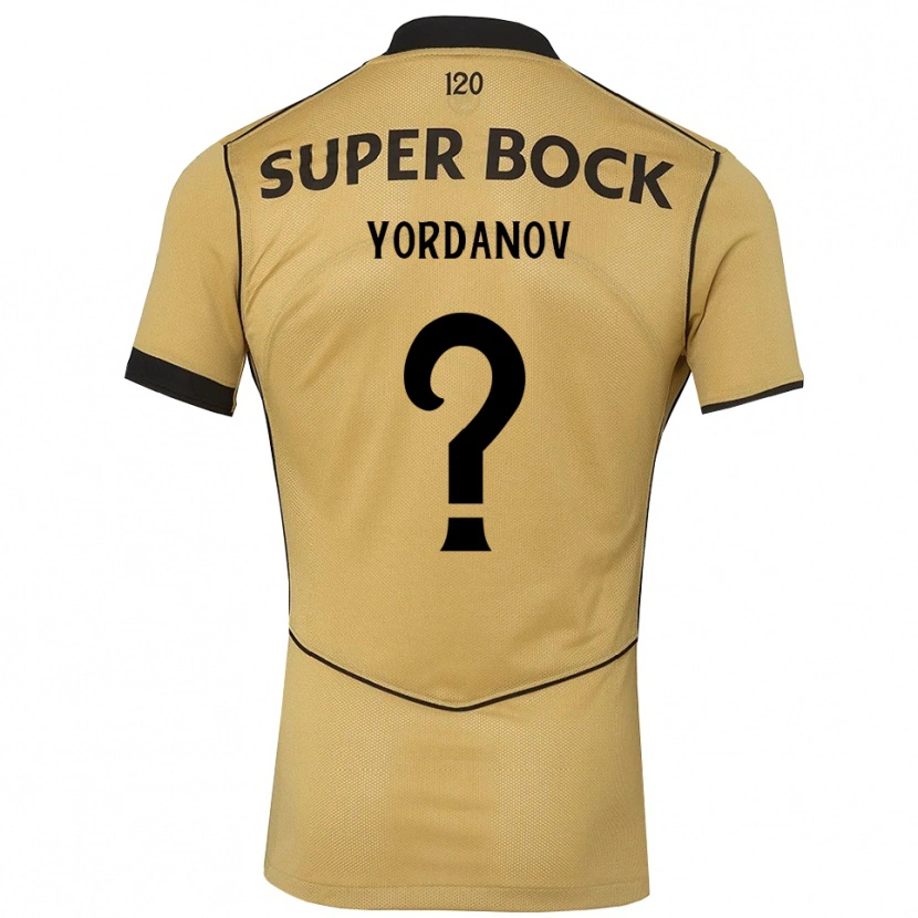 Danxen Kinder Ricardo Yordanov #0 Goldgelb Schwarz Auswärtstrikot Trikot 2026/27 T-Shirt Österreich