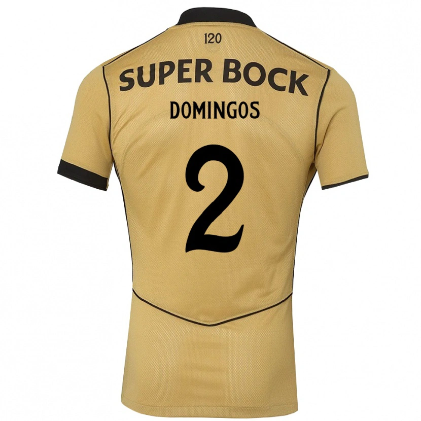 Danxen Kinder Estefânio Rúben Sirgado Domingos #2 Goldgelb Schwarz Auswärtstrikot Trikot 2026/27 T-Shirt Österreich