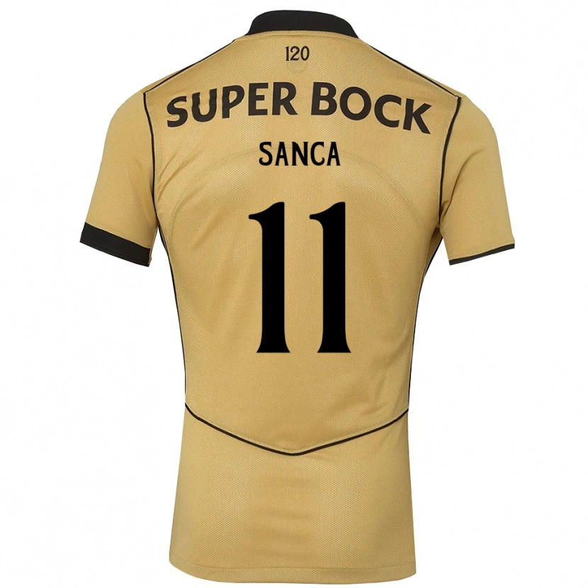 Danxen Kinder Pedro Sanca #11 Goldgelb Schwarz Auswärtstrikot Trikot 2026/27 T-Shirt Österreich
