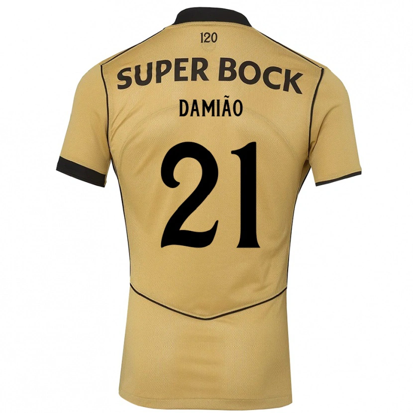 Danxen Kinder Leonardo Damião #21 Goldgelb Schwarz Auswärtstrikot Trikot 2026/27 T-Shirt Österreich