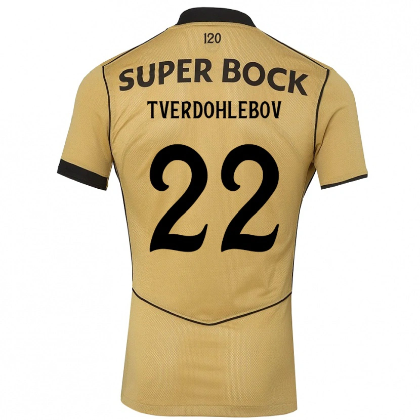 Danxen Kinder Alex Tverdohlebov #22 Goldgelb Schwarz Auswärtstrikot Trikot 2026/27 T-Shirt Österreich